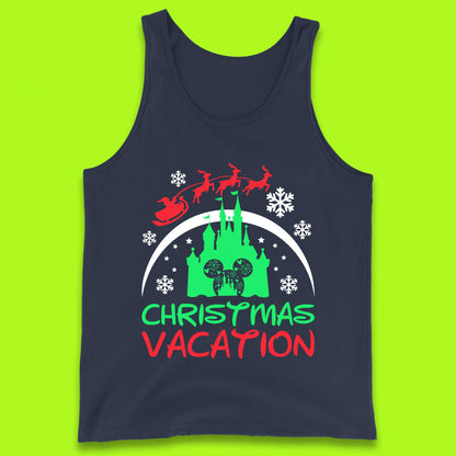 disney castle christmas tank top