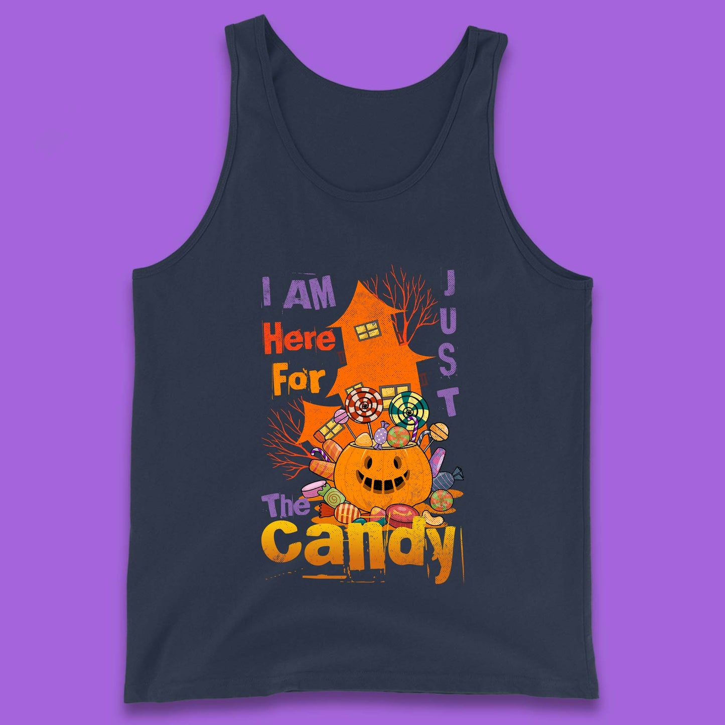 I'm Just Here For The Candy Halloween Trick Or Treat Tank Top