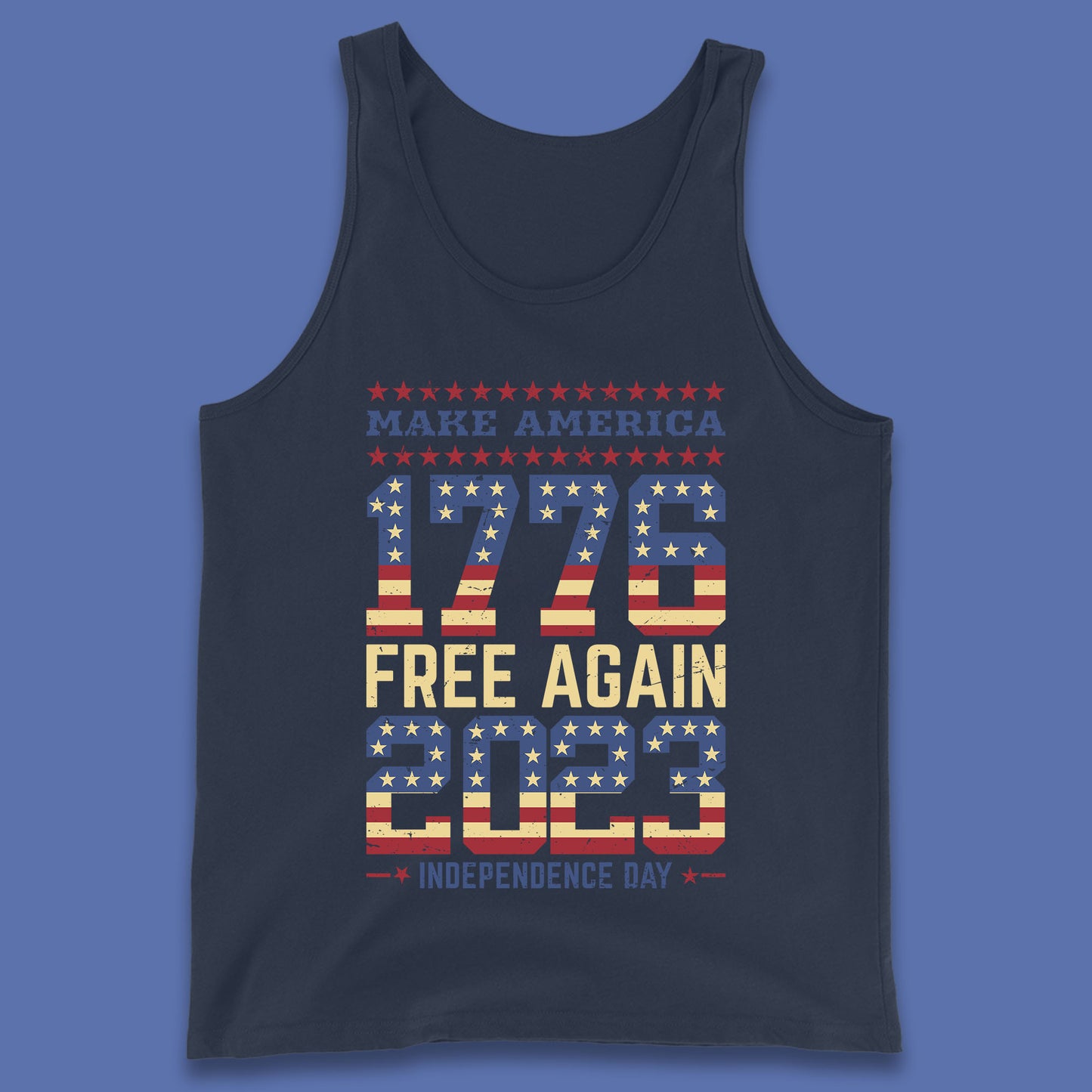 Make America Free Again 1776-2023 Independence Day Funny Free Speech Tank Top