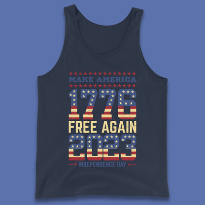 Make America Free Again 1776-2023 Independence Day Funny Free Speech Tank Top