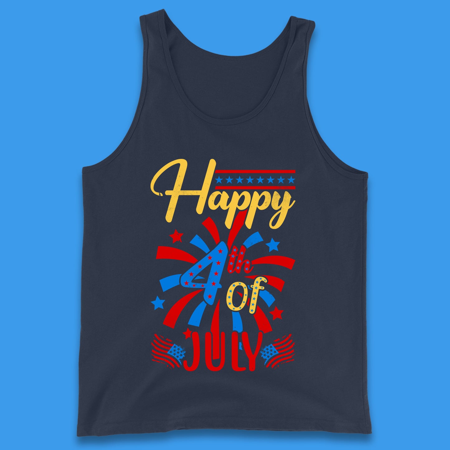 Happy 4th Of July USA Independence Day Celebration Patriotic Tank Top