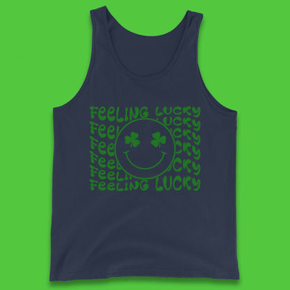 Feeling Lucky Smiley Shamrock Tank Top