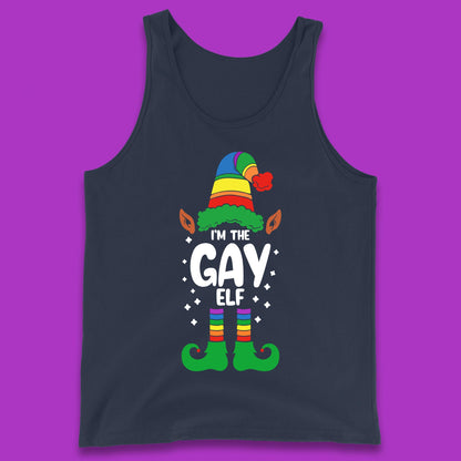 gay elf christmas tank top