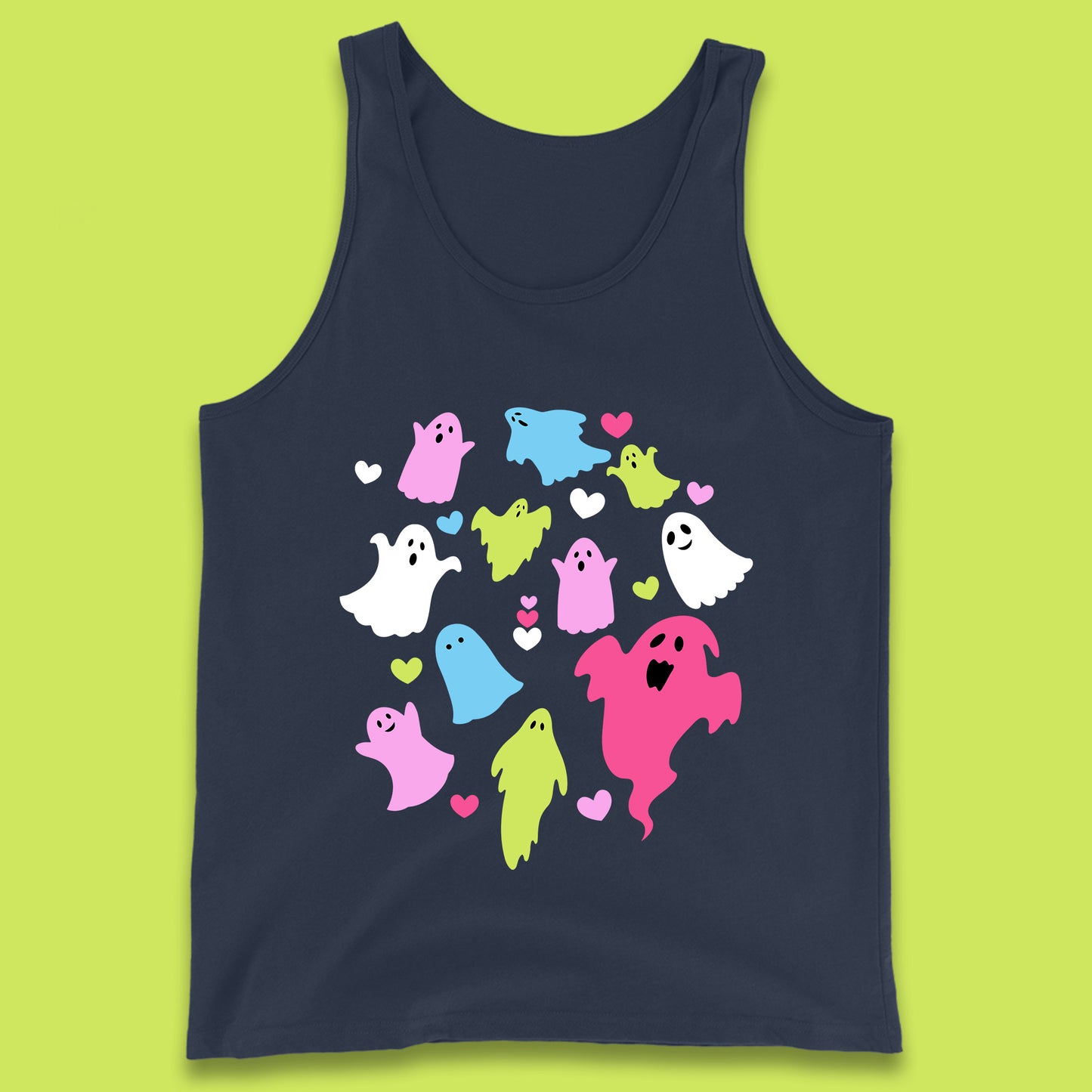 Halloween Flying Ghosts Horror Scary Boo Ghostly Halloween Spooky Ghost Tank Top