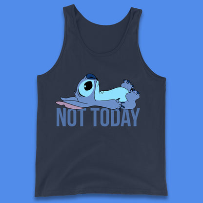 Lazzy Disney Ohana Not Today Laying Ohana Lilo & Stitich Disneyland Cartoon Character Walt Disney Tank Top