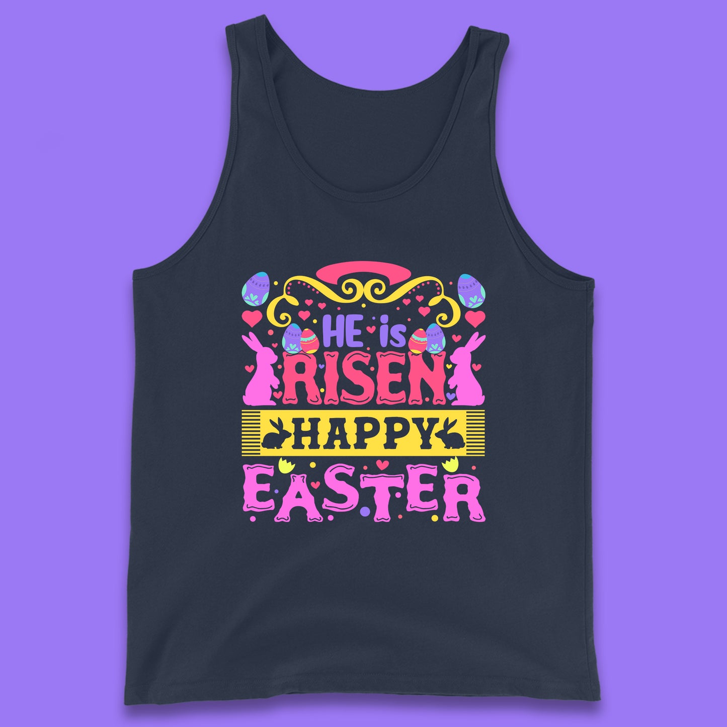 He Is Risen Happy Easter Tank Top