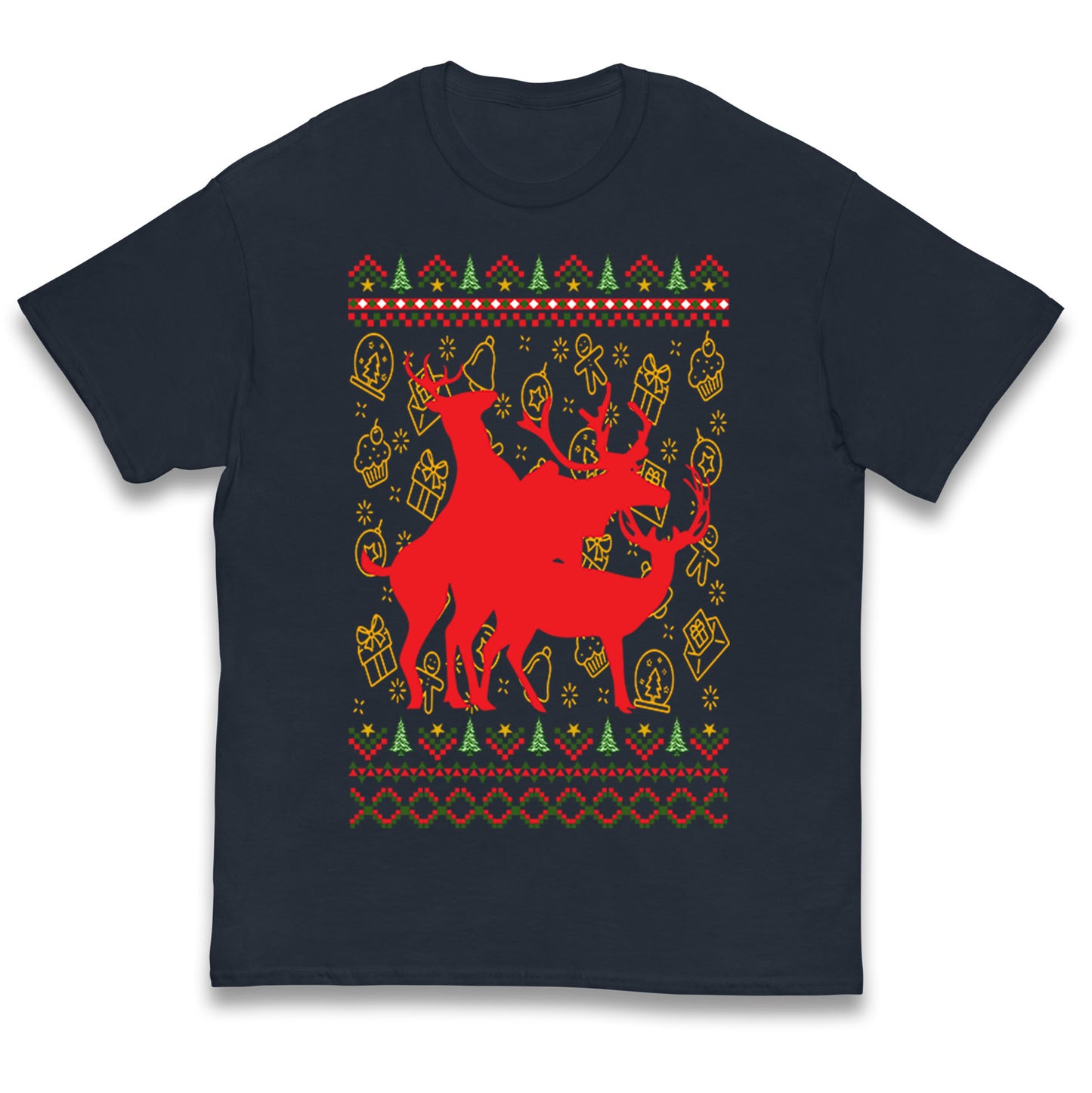 Reindeer Making Fun Christmas T Shirt