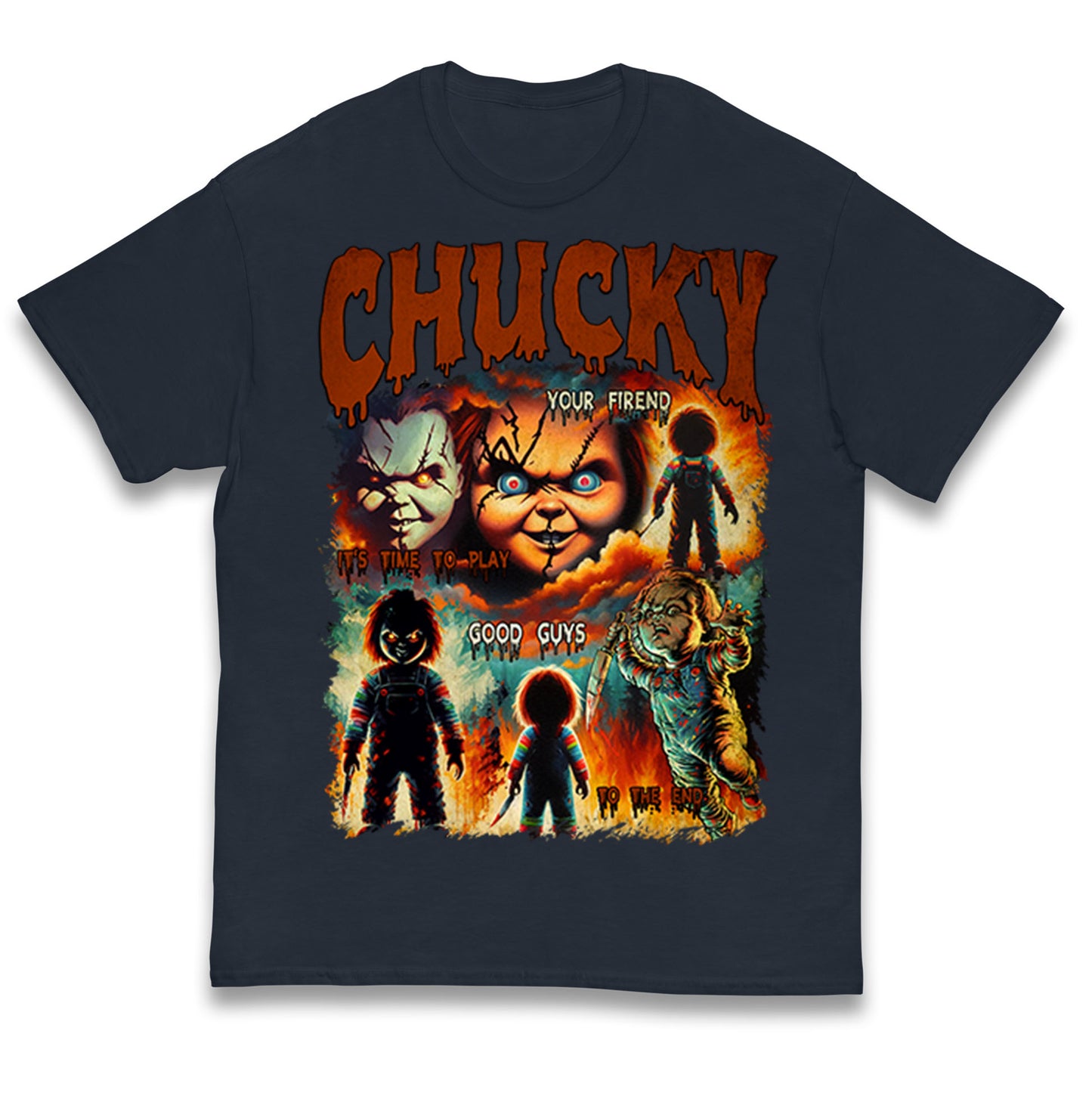 Chucky Doll Good Guys Halloween Bootleg Kids T Shirt