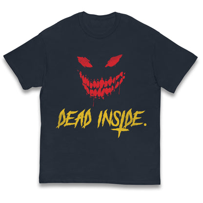 Horror Face Dead Inside Halloween Kids T Shirt