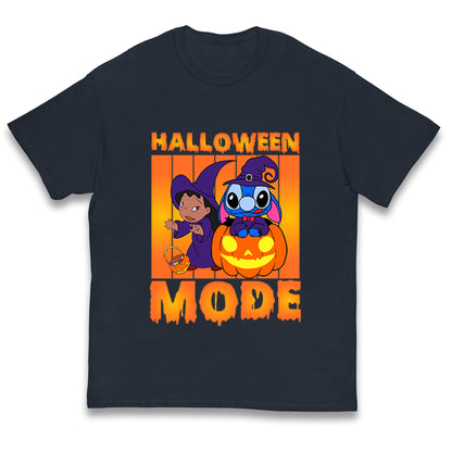 Lilo And Stitch Halloween Mode Kids T Shirt