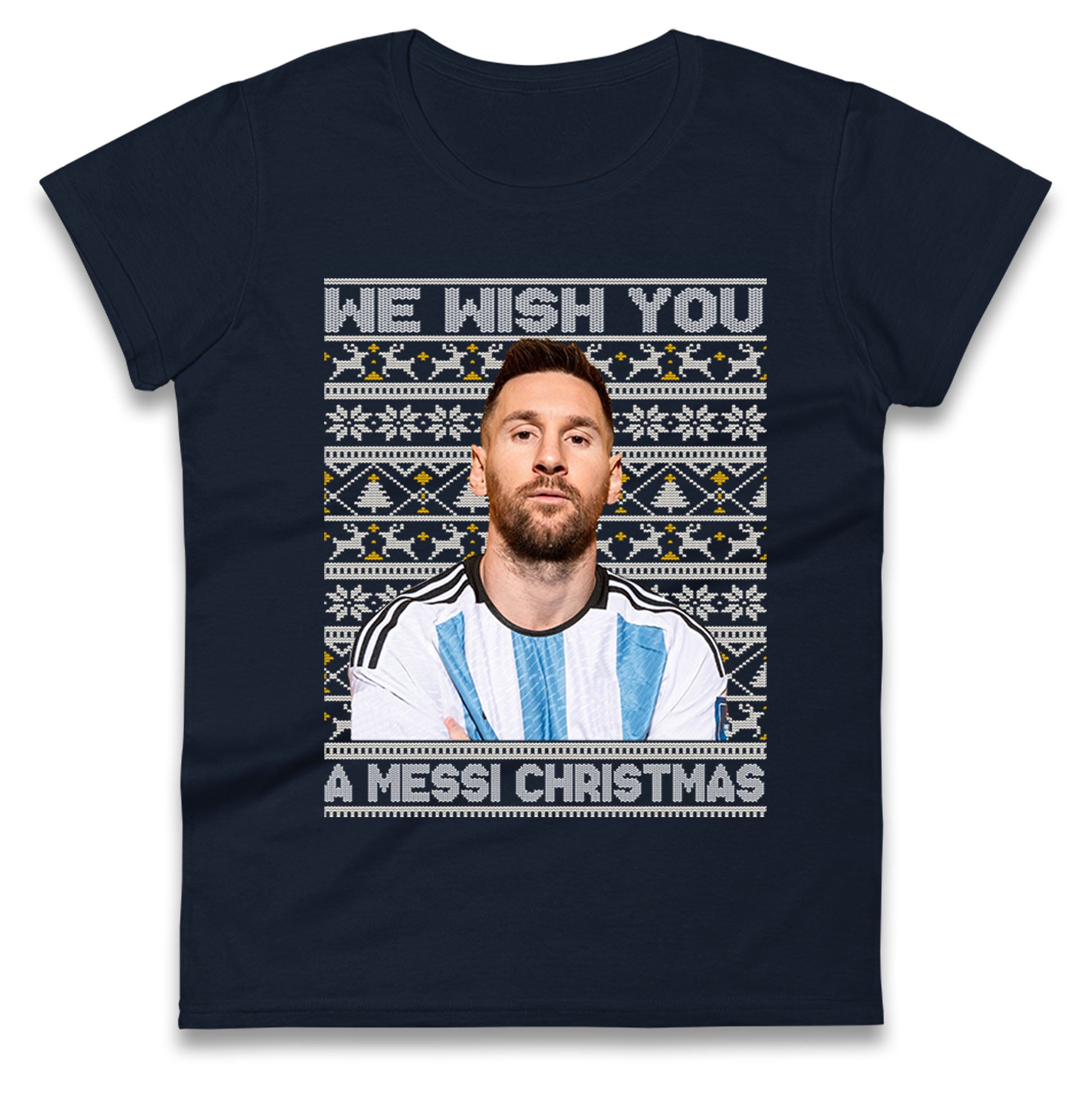 lionel messi christmas womens t shirt