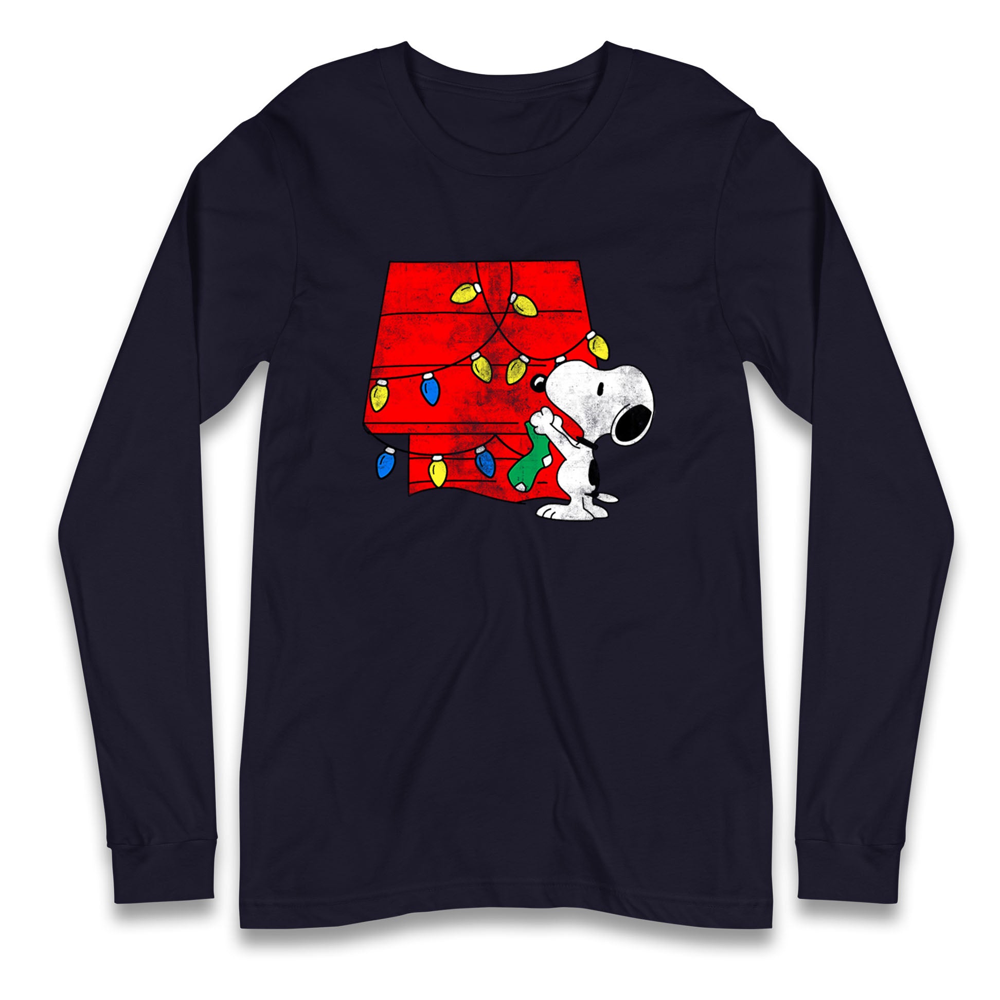 snoopy lighting house christmas long sleeve t shirt