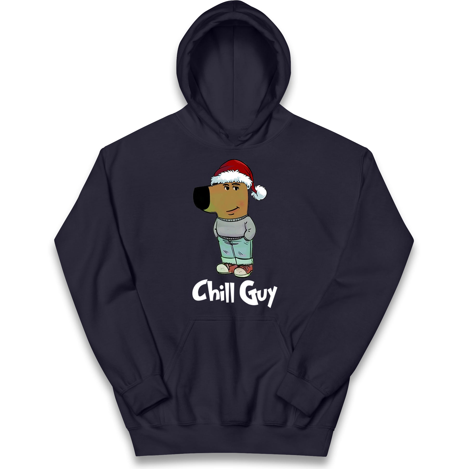 chill guy christmas hoodie