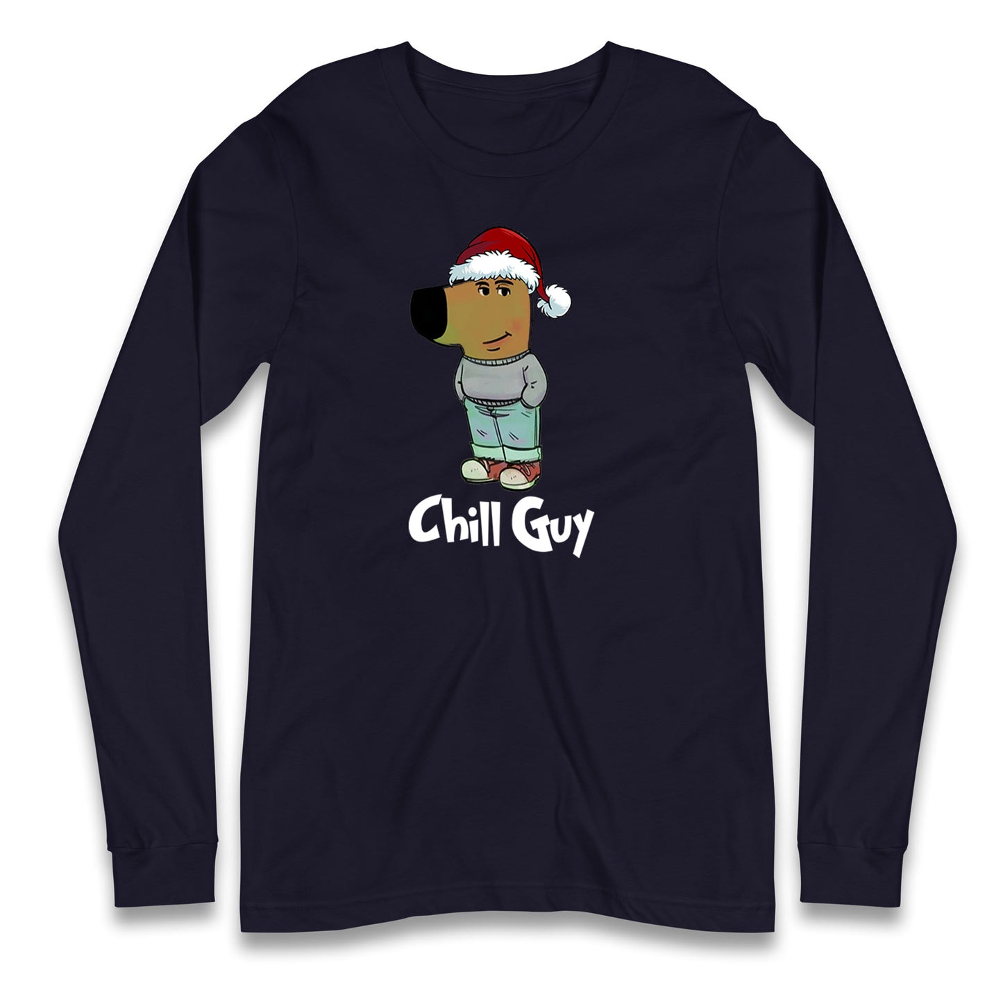 chill guy christmas long sleeve t shirt