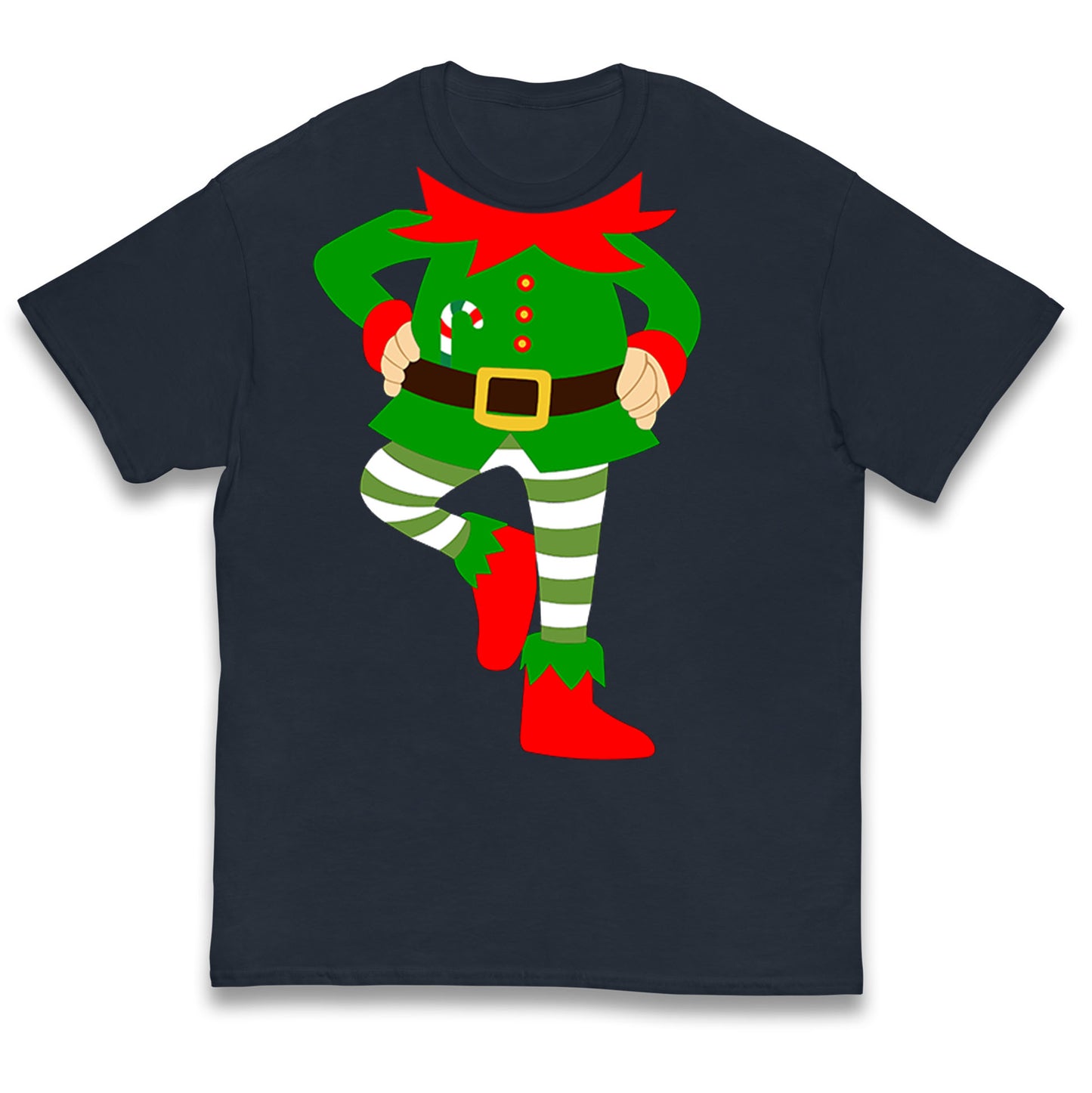 Personalise Christmas Party Wear Elf Kids T Shirt