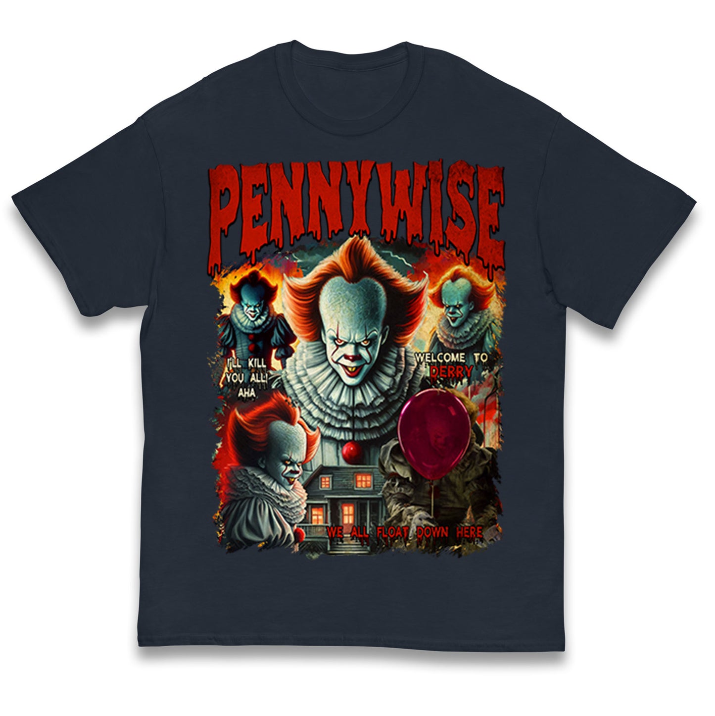 The Clown Pennywise Halloween Bootleg Kids T Shirt