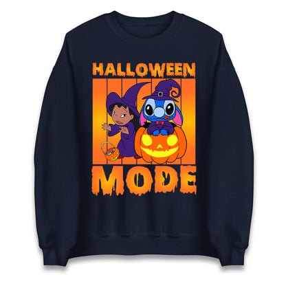 Lilo And Stitch Halloween Mode Unisex Sweatshirt