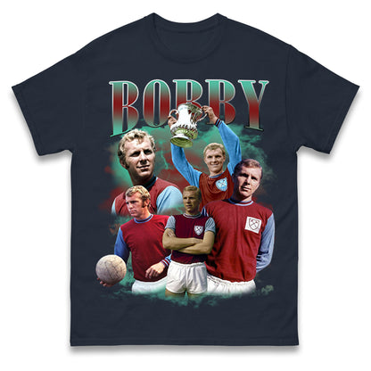 Retro Bobby Moore Bootleg Football T Shirt