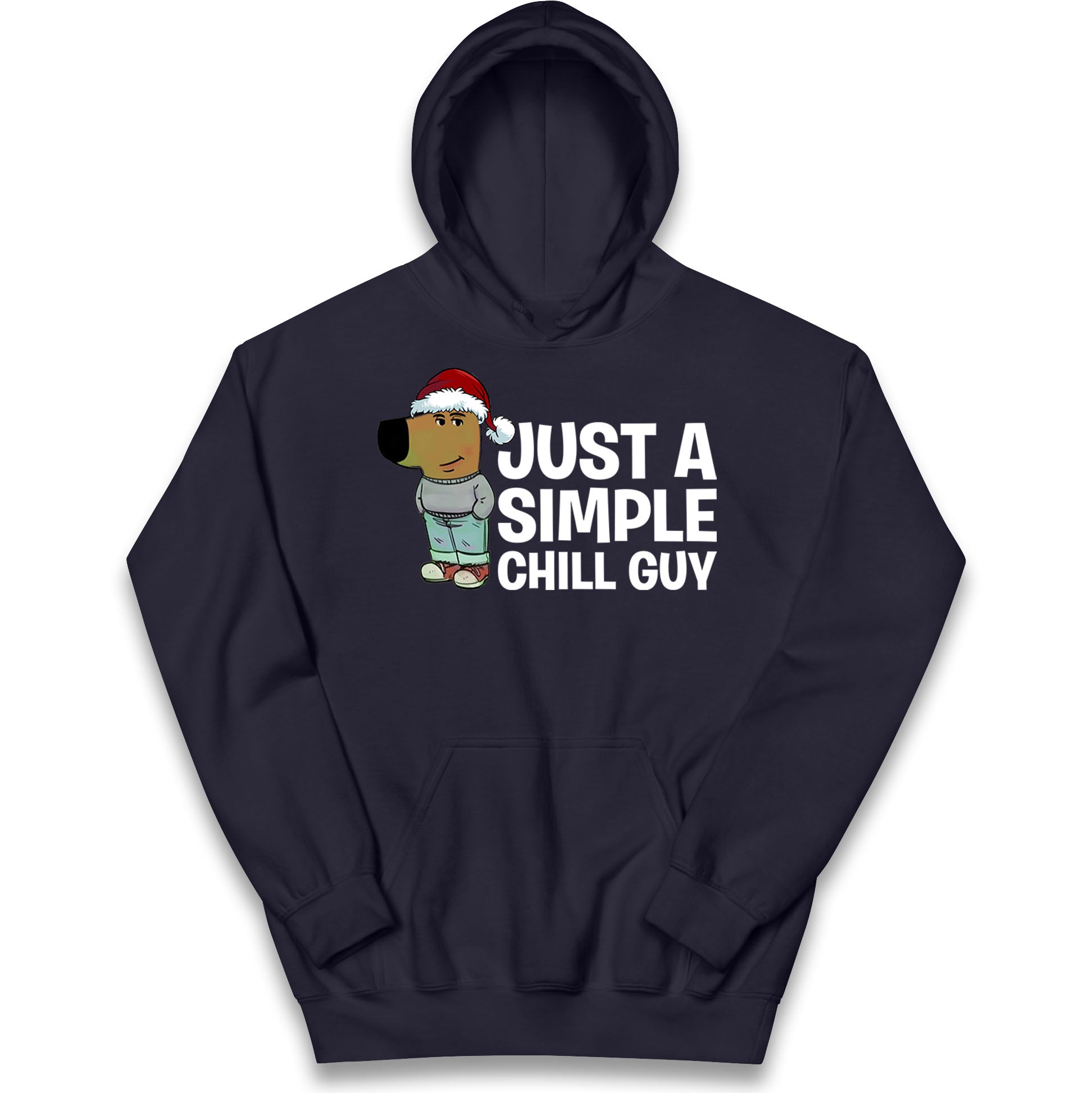 chill guy christmas hoodie