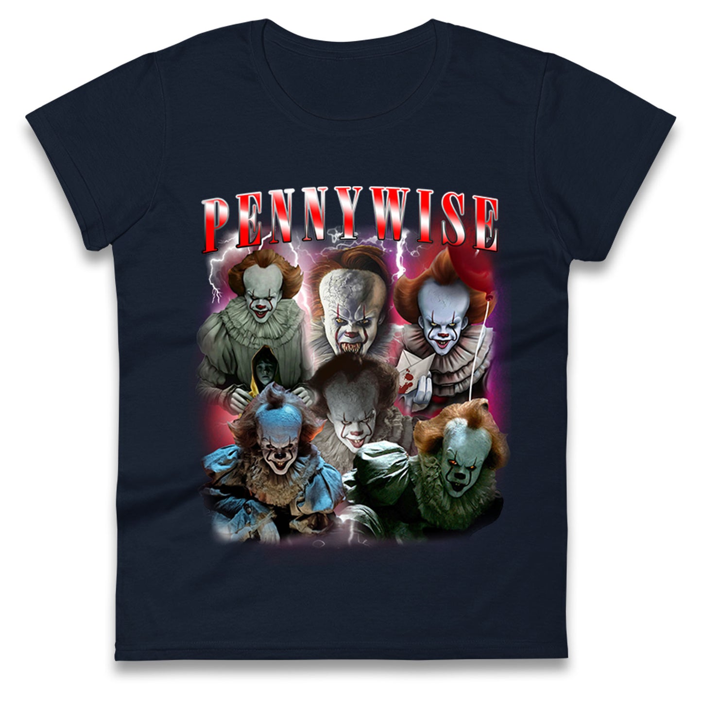 The Clown Pennywise Scary Halloween Bootleg Womens T Shirt