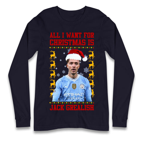 Jack Grealish Christmas Long Sleeve T Shirt