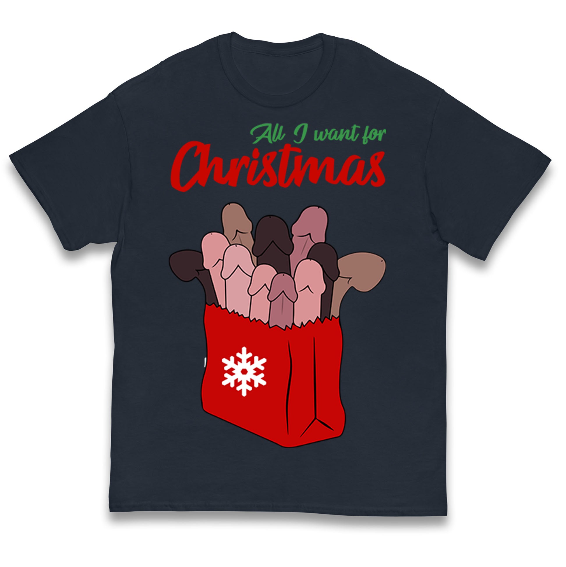 All I Want For Christmas Santa Bag Funny T Shirt