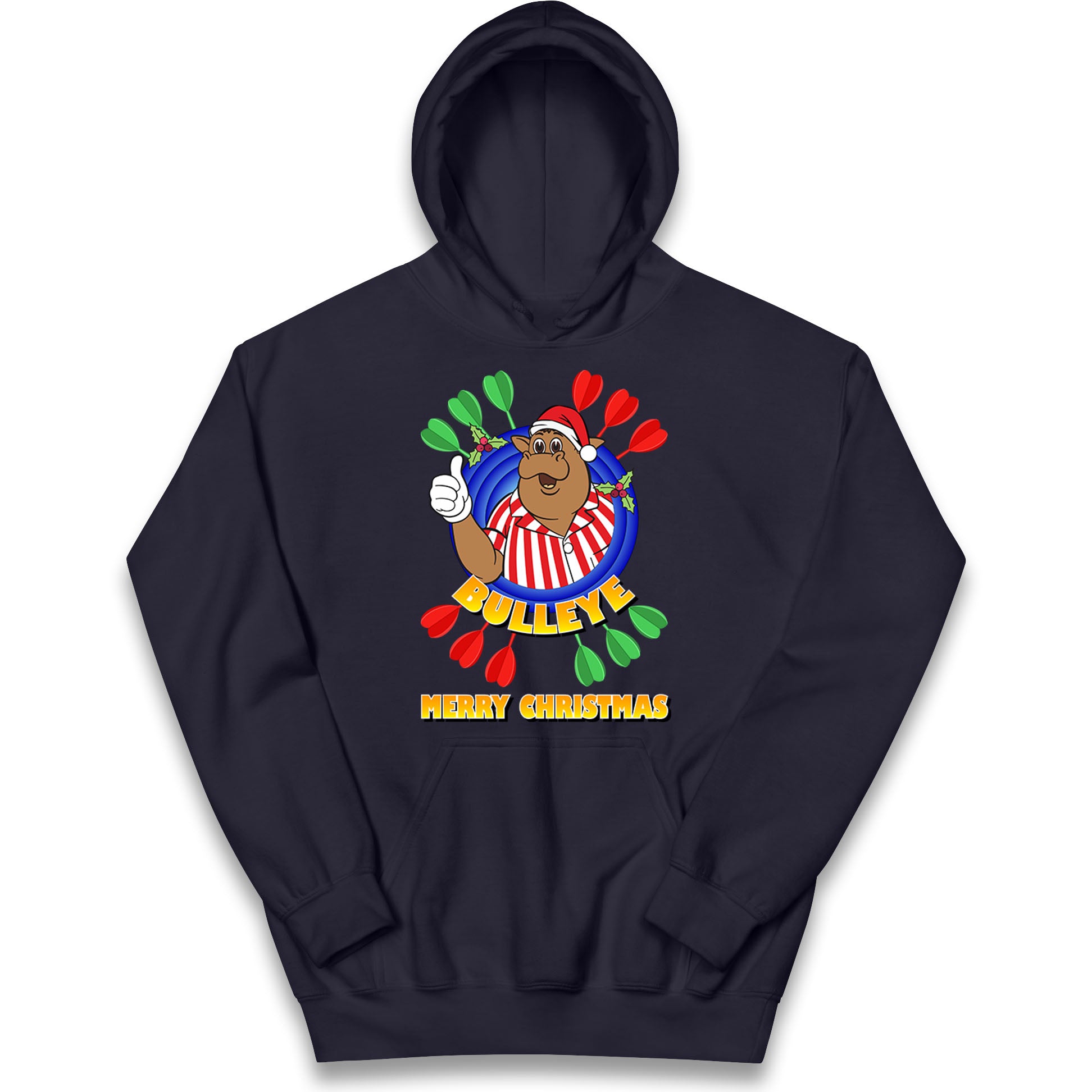 bullseye dartboard christmas hoodie