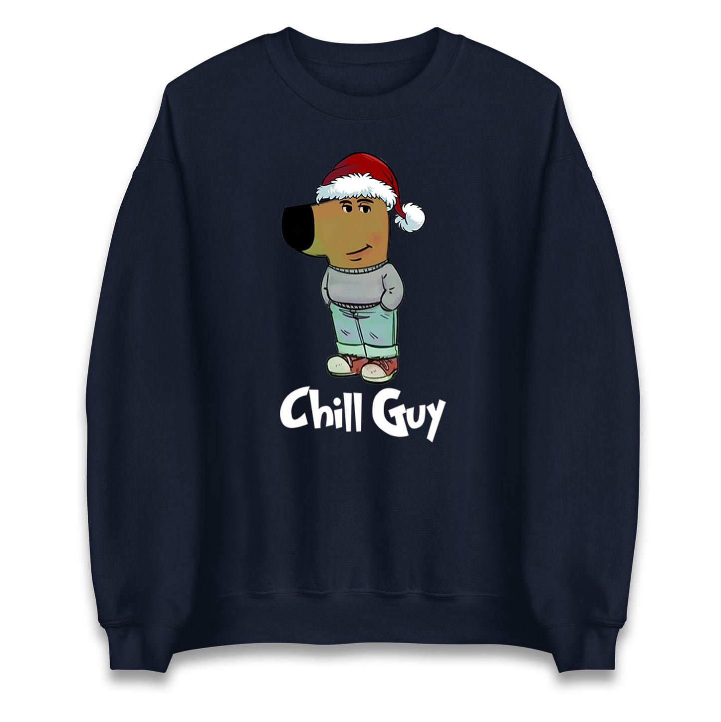 chill guy christmas sweatshirt