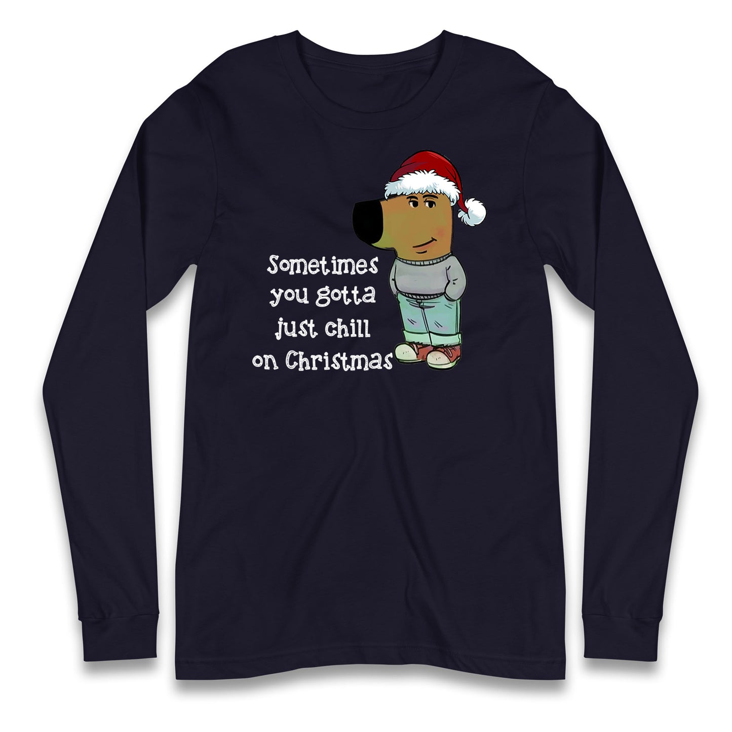 christmas chill guy long sleeve t shirt