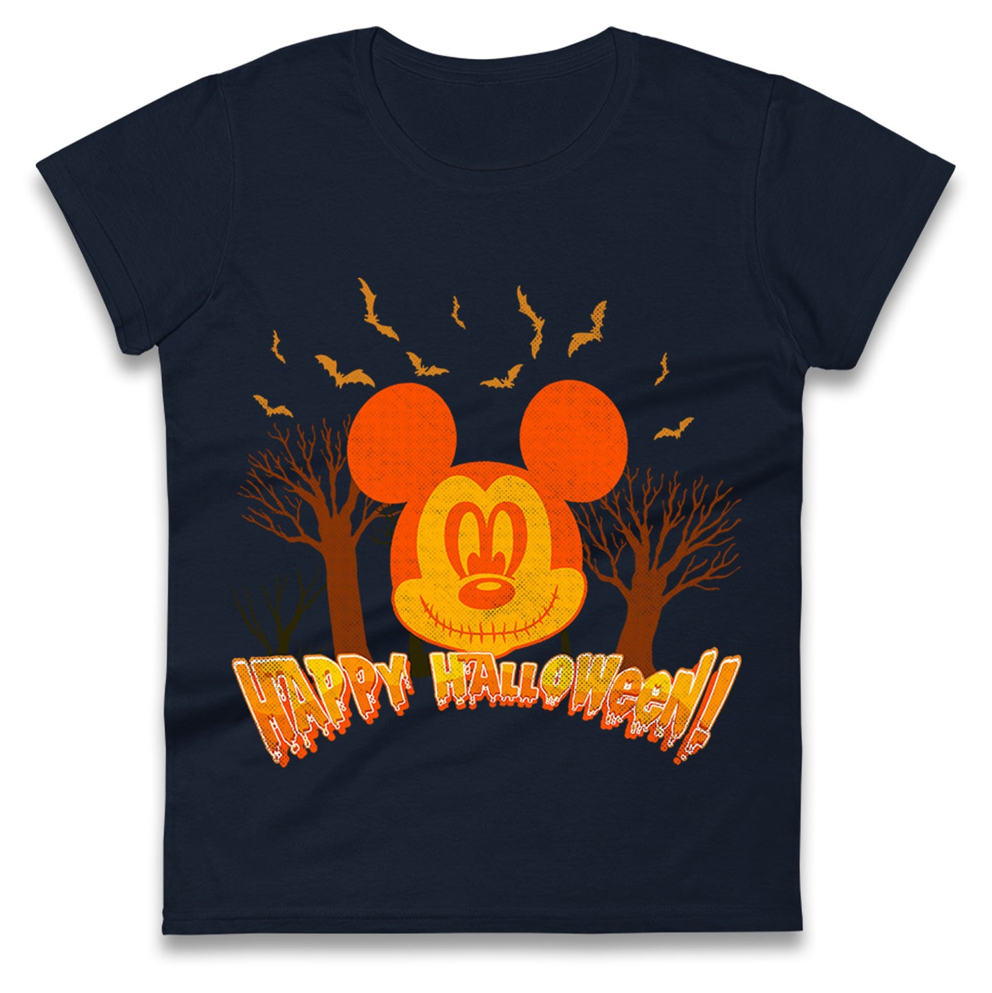 Mickey Mouse Happy Halloween Womens t shirts