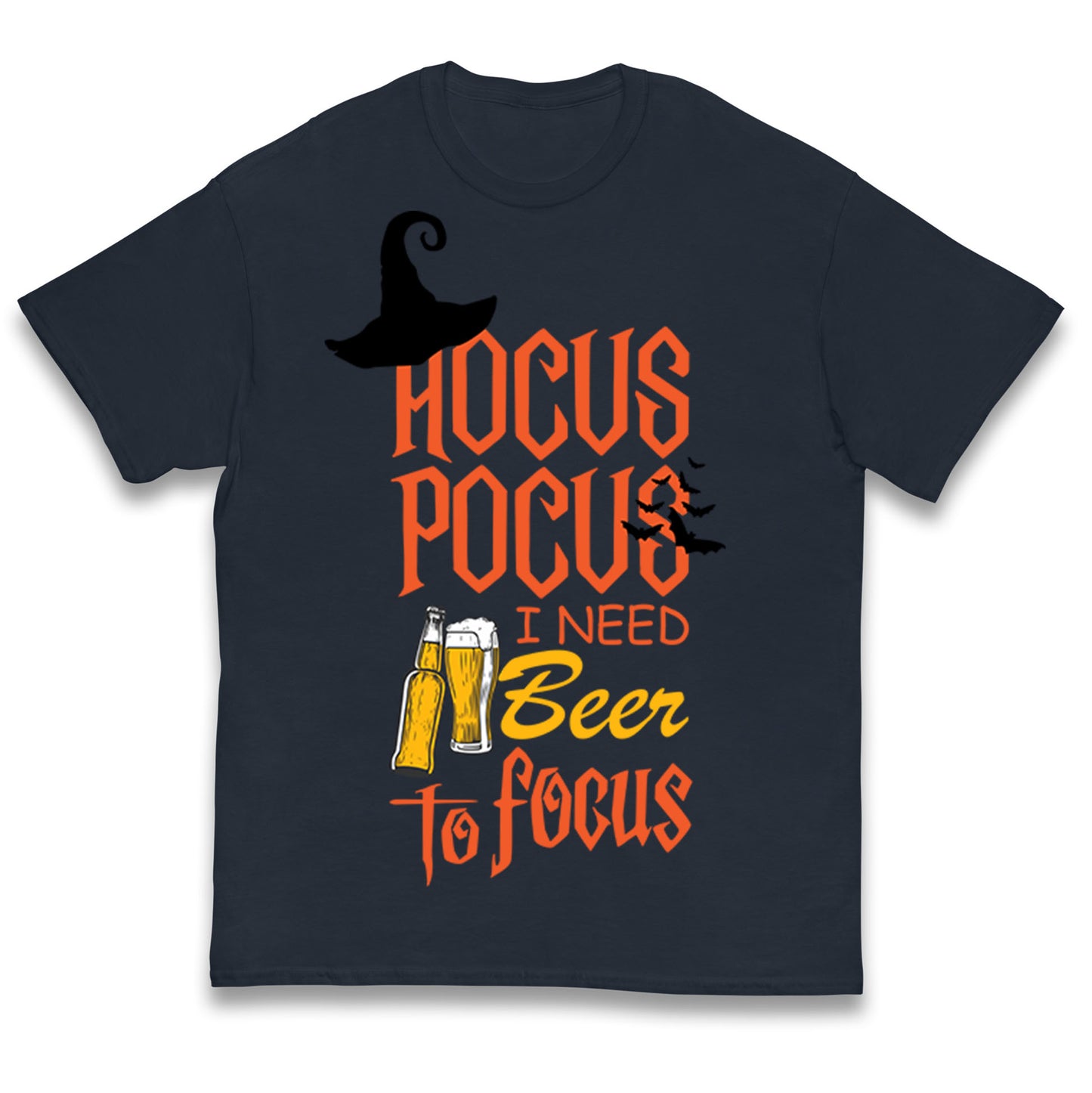 Hocus Pocus I Need Beer To Focus Halloween T Shirt
