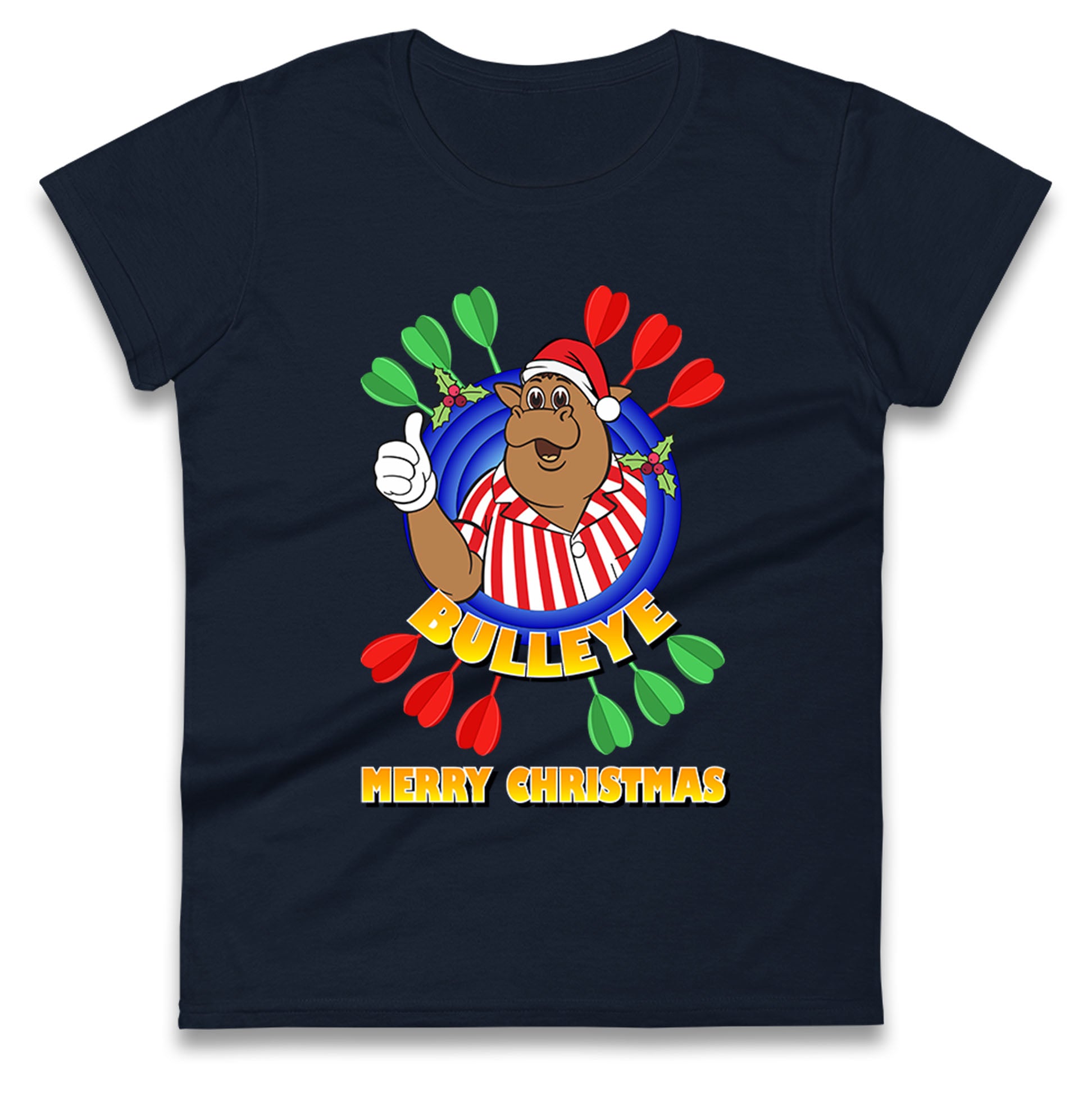 bullseye dartboard christmas womens top