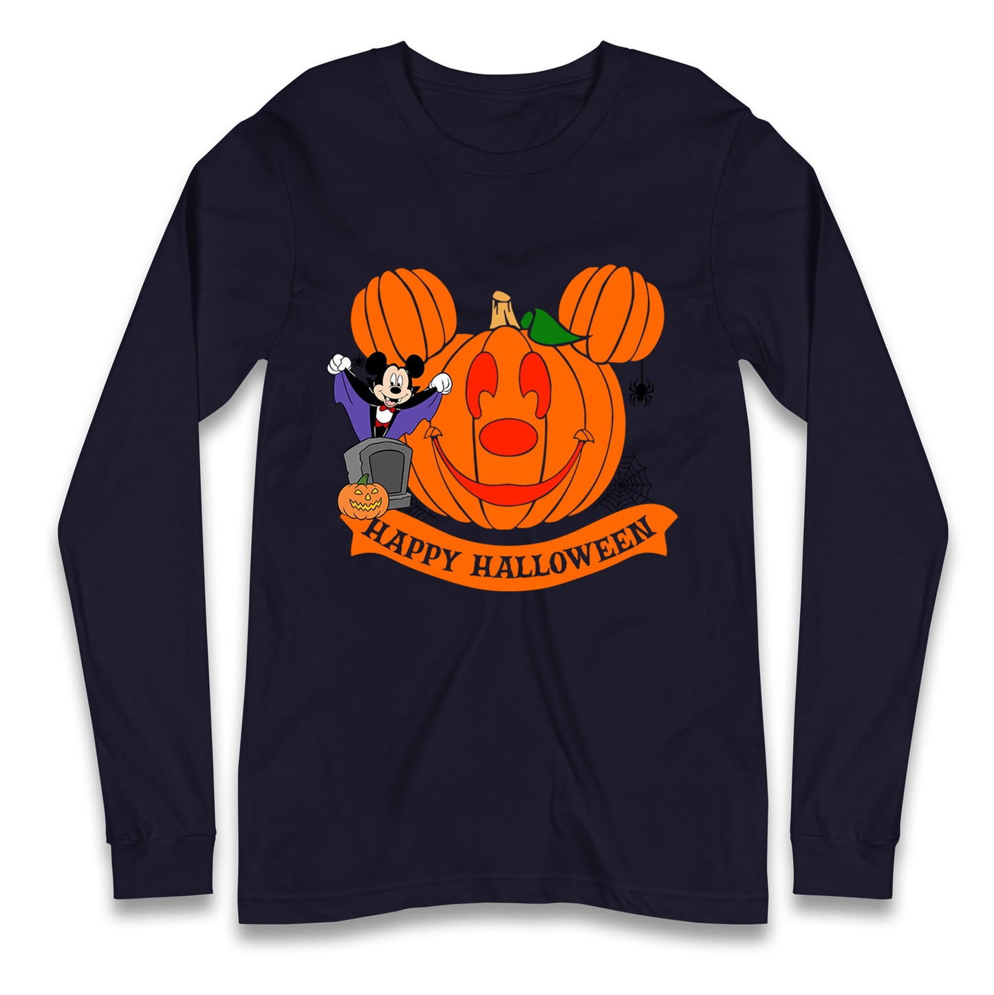 Mickey Mouse Horror Happy Halloween Long Sleeve T Shirt