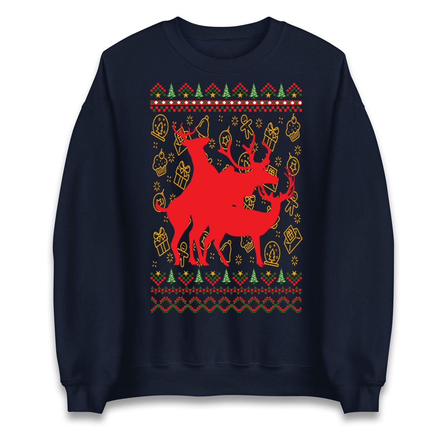 Reindeer Making Fun Christmas Sweatshirt