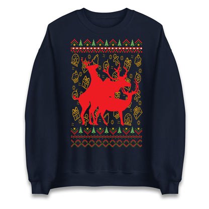 Reindeer Making Fun Christmas Sweatshirt