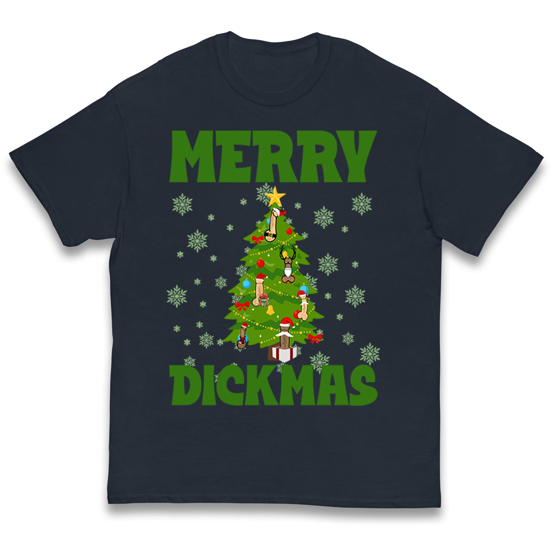 Merry Dickmas Funny Christmas T Shirt