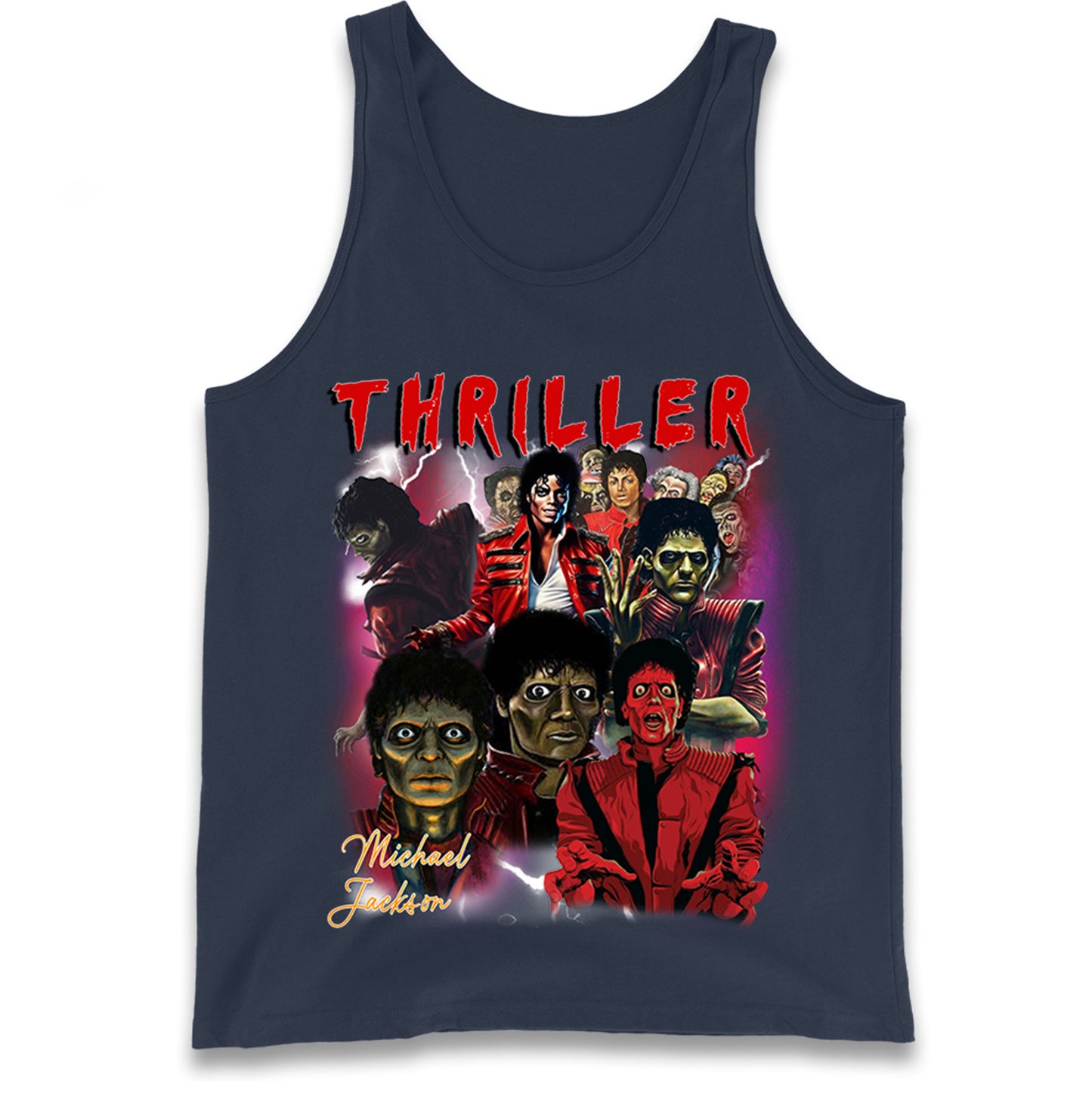 Michael Jackson Thriller Halloween Bootleg Tank Top