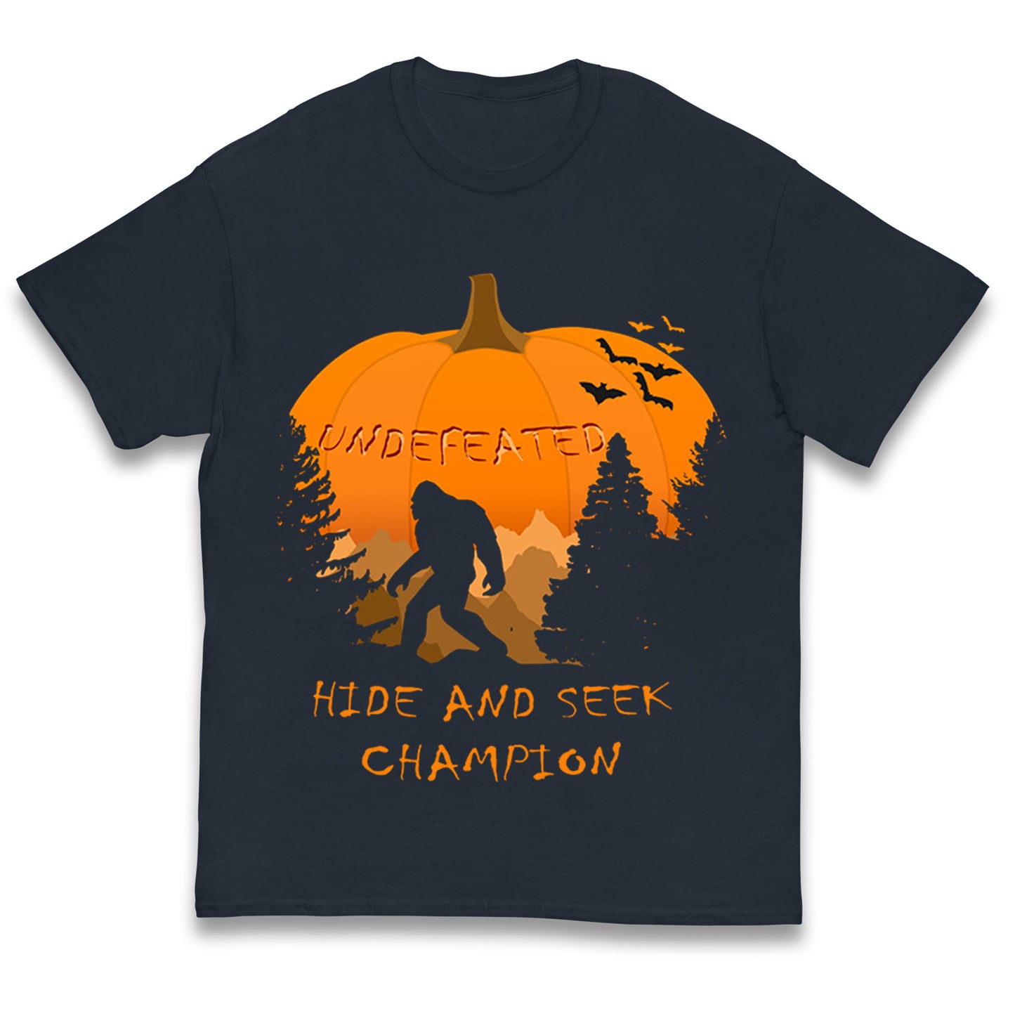 Big Foot Hide And Seek Halloween Kids T Shirt