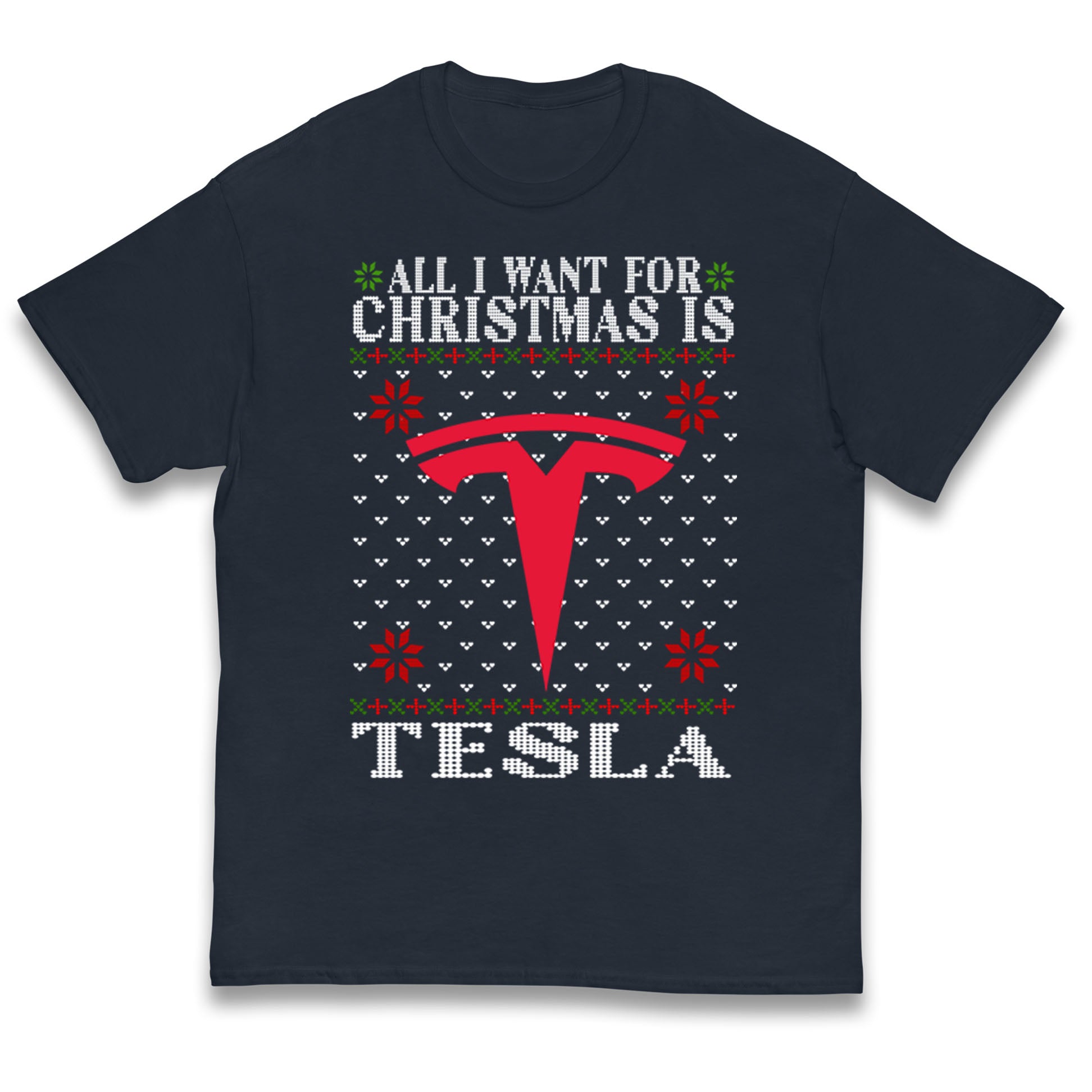 tesla christmas t shirt