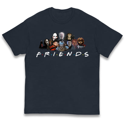 Horror Characters Friends Halloween Kids T Shirt