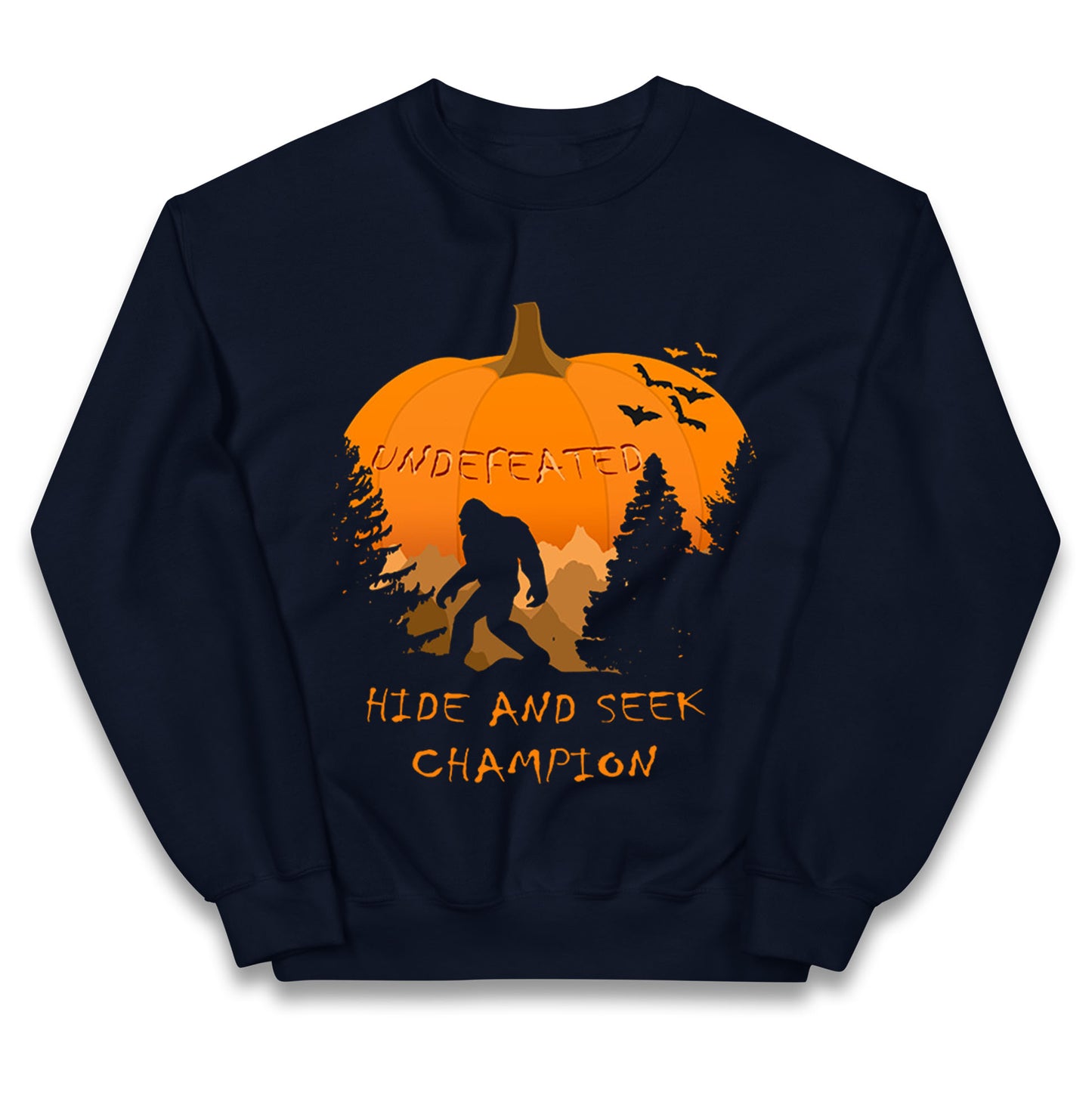 Big Foot Hide And Seek Halloween Kids Jumper