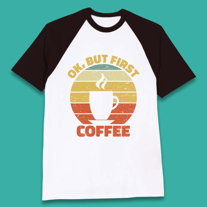 Coffee Addict Baseball T-Shirt