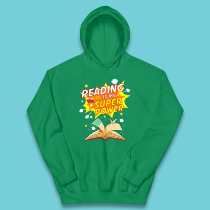 Reading Is My Super Power Kids Hoodie