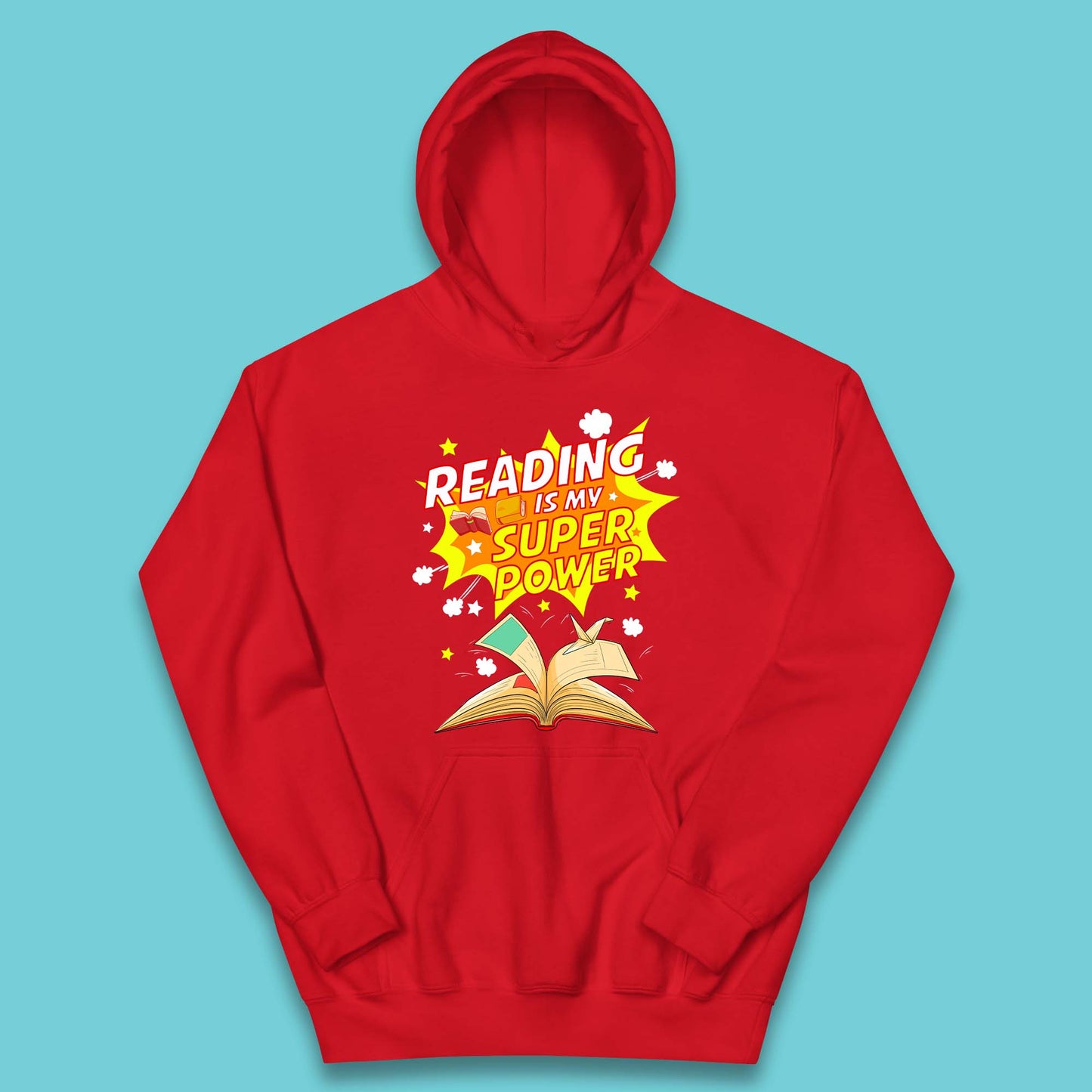 Reading Is My Super Power Kids Hoodie