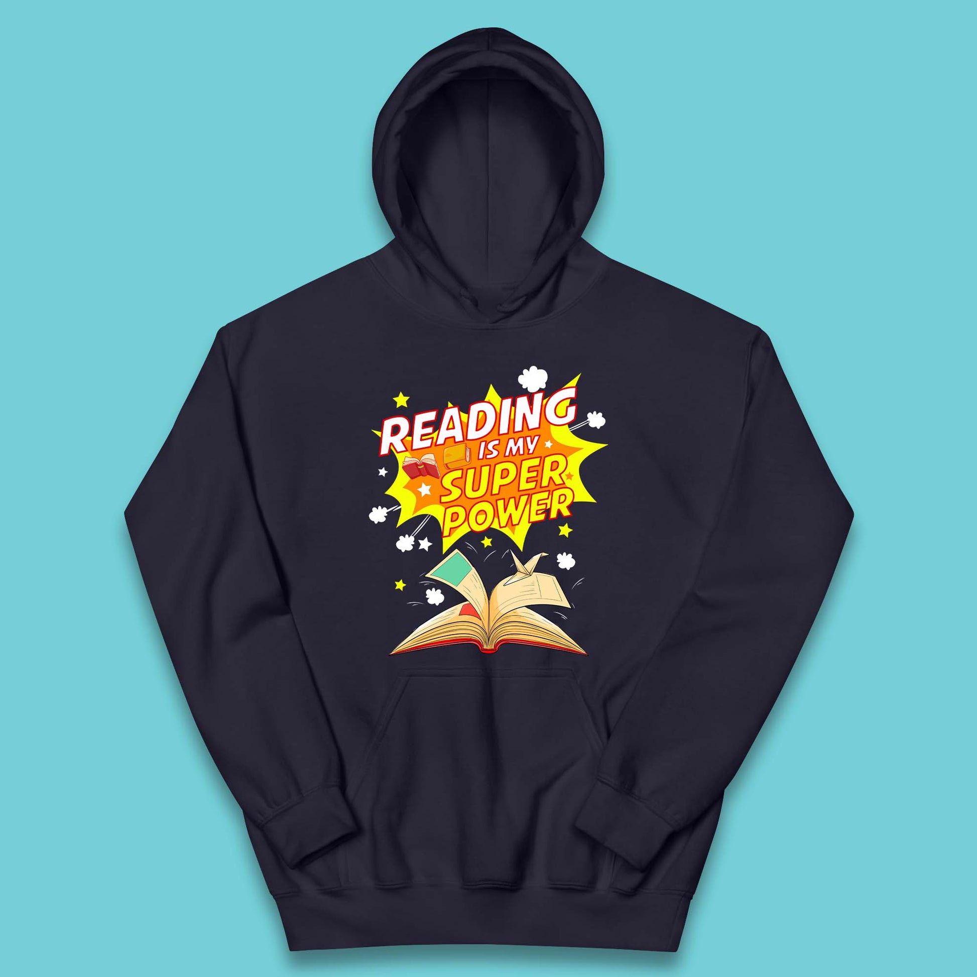 Reading Is My Super Power Kids Hoodie