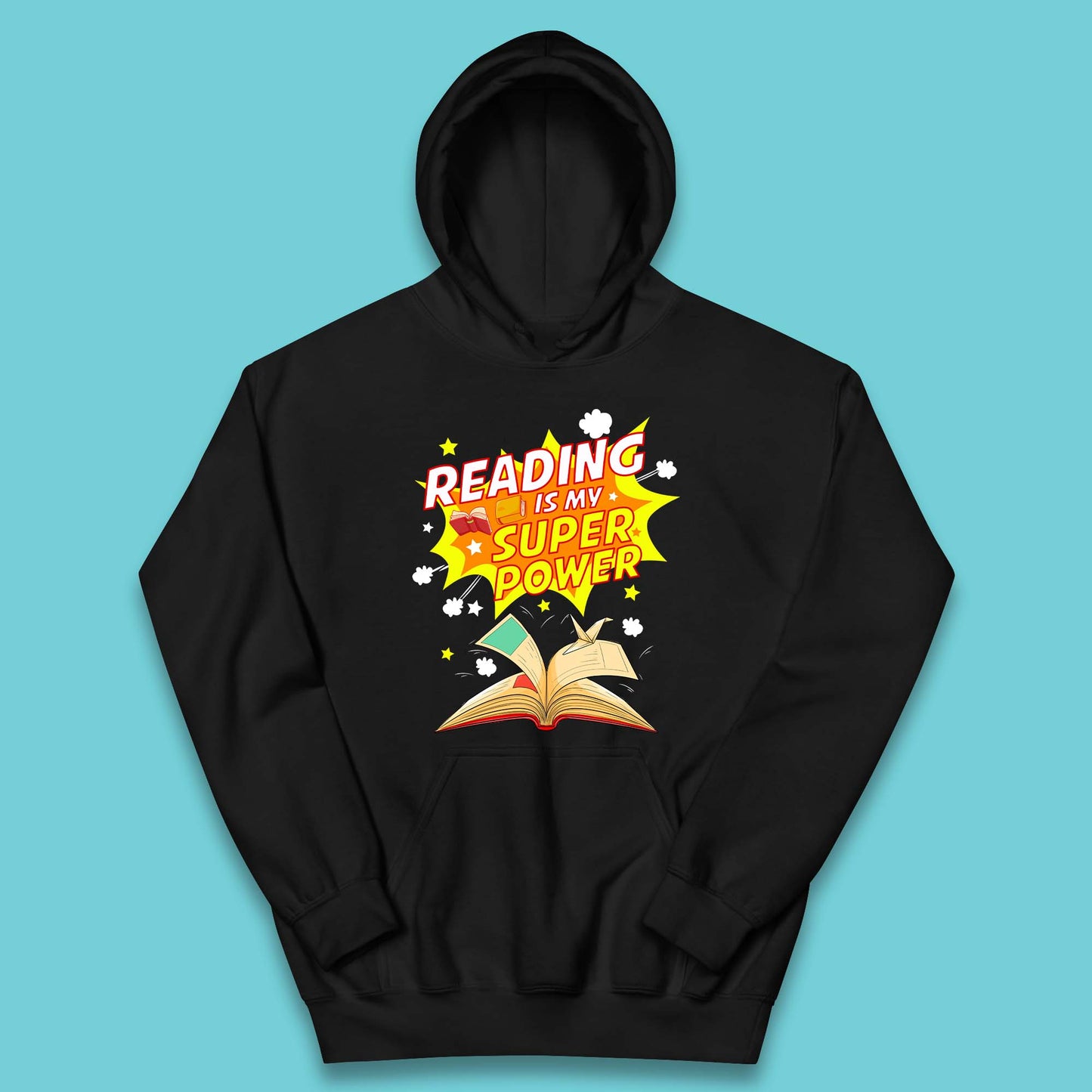 Reading Is My Super Power Kids Hoodie