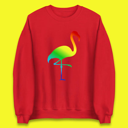 Rainbow Flamingo LGBTQ Gay Rights Pride Parade LGBT Flamingo Lovers Unisex Sweatshirt