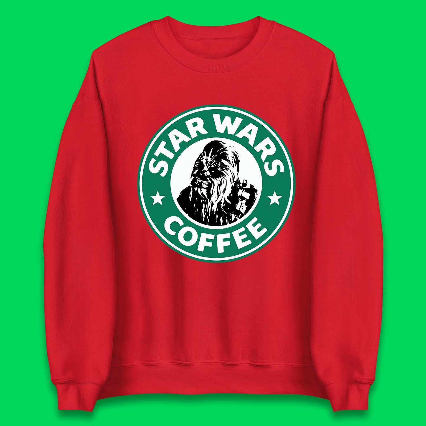 Chewbacca Star Wars Coffee Sci-fi Action Adventure Movie Character Starbucks Coffee Spoof 46th Anniversary Unisex Sweatshirt