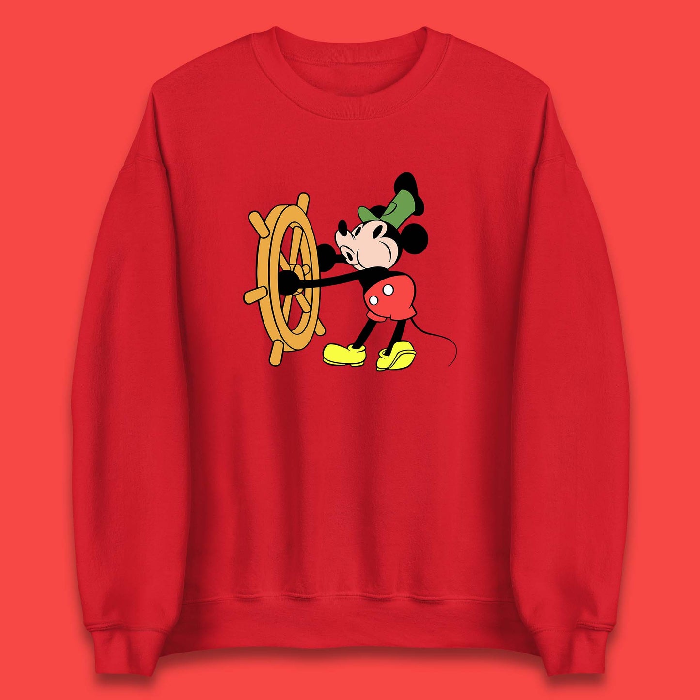 Classic Disney Mickey Mouse Steamboat Willie Disneyland Magic Kingdom Trip Unisex Sweatshirt