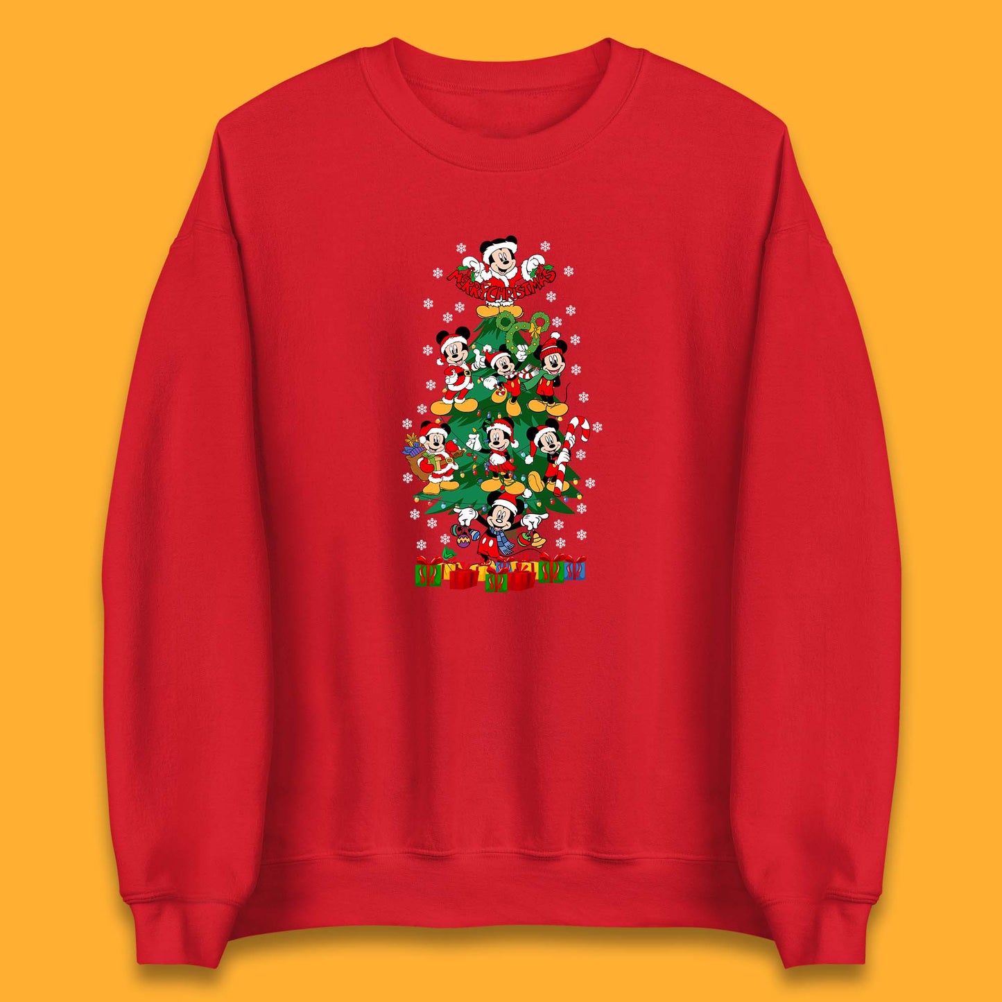 mickey mouse christmas tree sweater